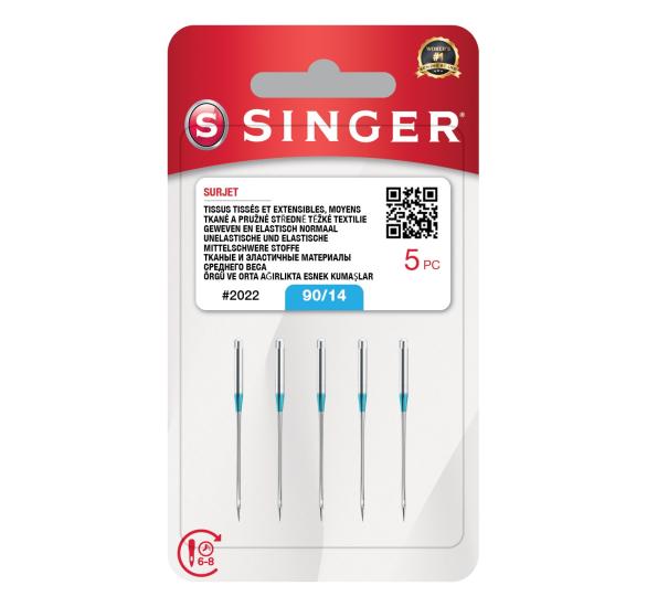 SINGER 14 NUMARA OVERLOK İĞNESİ 5’Lİ 