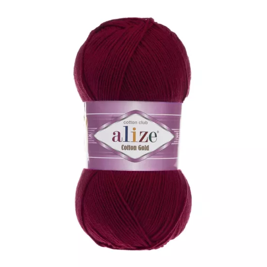 Alize Cotton Gold Bordo No: 57 | %55 Pamuklu Örgü İpi