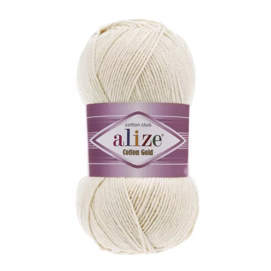 Alize Cotton Gold Fil Dişi No: 599 | %55 Pamuklu Ekru Örgü İpi