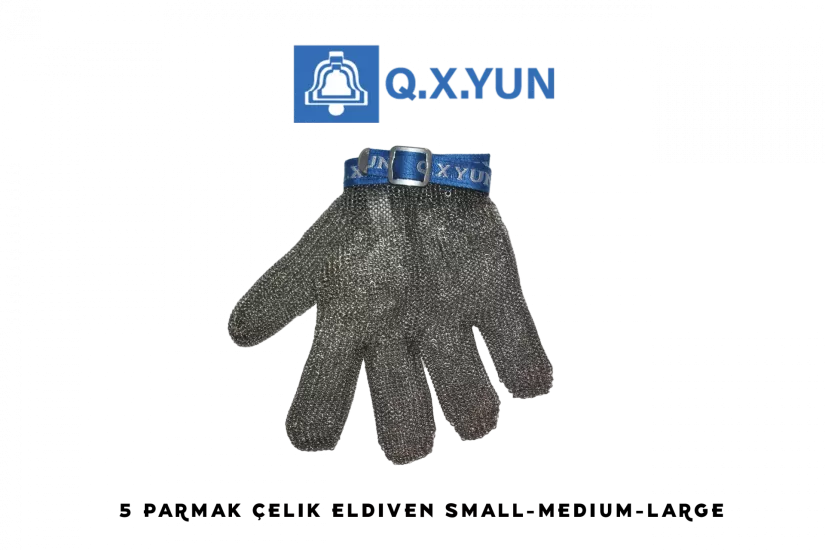 QXYUN Çelik Eldiven 5 Parmak (S)