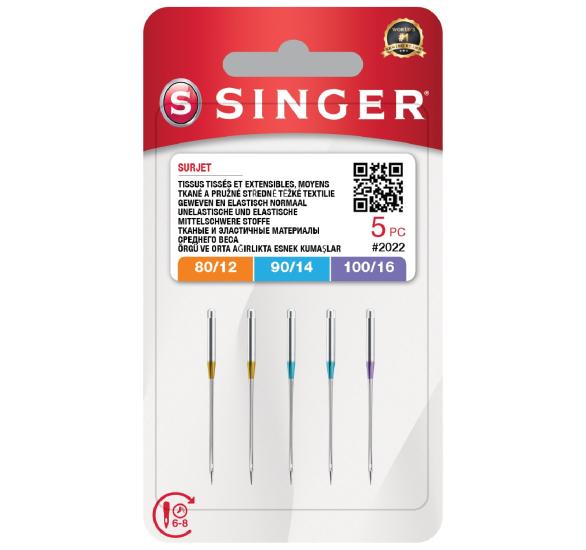 SINGER OVERLOK İĞNESİ KARIŞIK 2X12, 2X14, 1X16 NO 