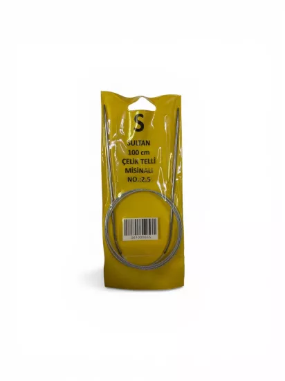 Sultan 2.5 MM 100 CM Çelik Telli Misinalı Şiş