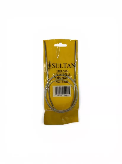Sultan 3.0 MM 100 CM Çelik Telli Misinalı Şiş