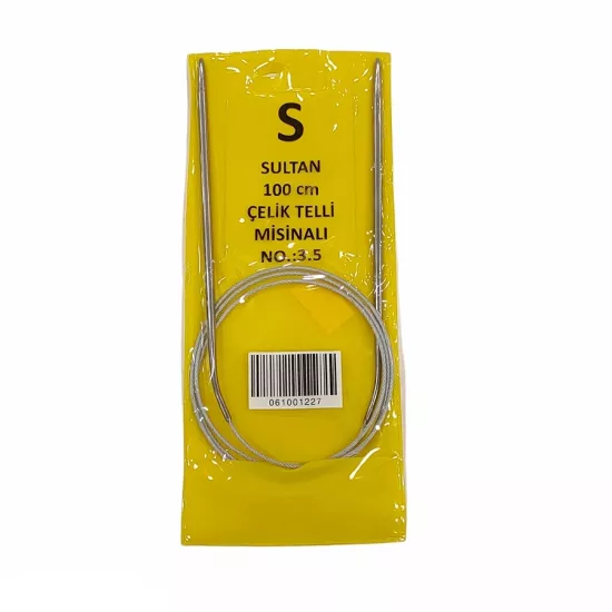 Sultan 3.5 MM 100 CM Çelik Telli Misinalı Şiş