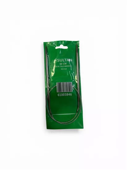 Sultan 5.0 MM 60 CM Çelik Telli Misinalı Şiş