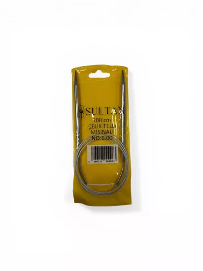 Sultan 6.0 MM 100 CM Çelik Telli Misinalı Şiş