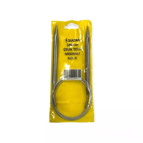 Sultan 8.0 MM 100 CM Çelik Telli Misinalı Şiş