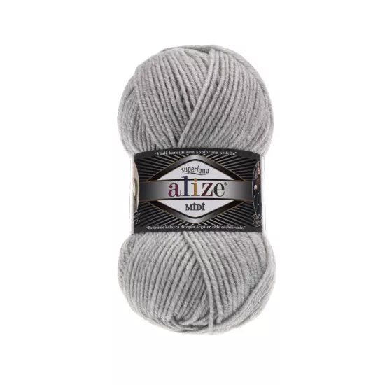 Alize Superlana Midi 208 Açık Gri Melanj - %25 Yünlü İp