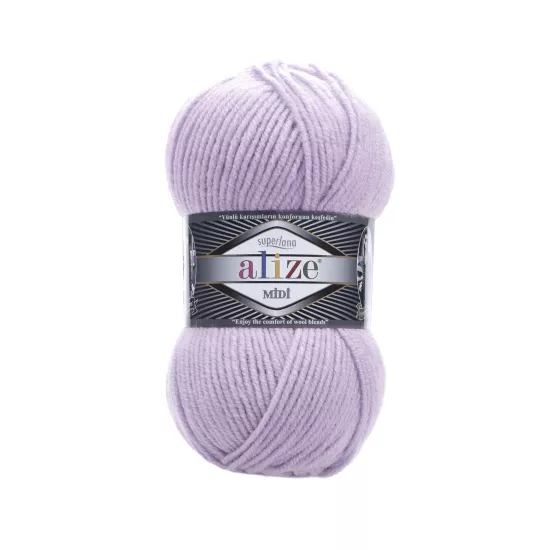 Alize Superlana Midi 505 Küllü Lila - %25 Yünlü İp