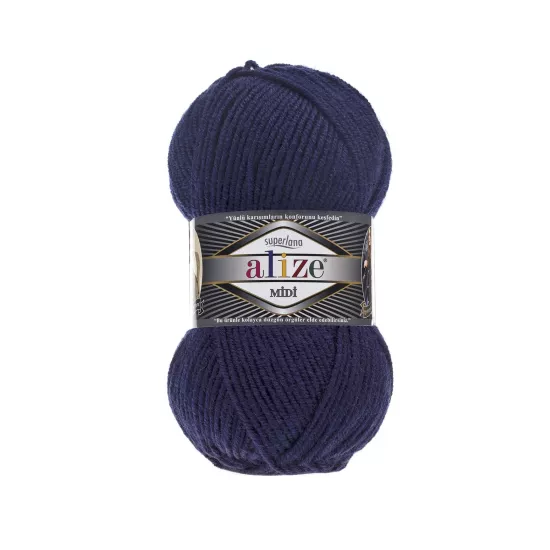 Alize Superlana Midi 58 Lacivert - %25 Yünlü El Örgü İpi