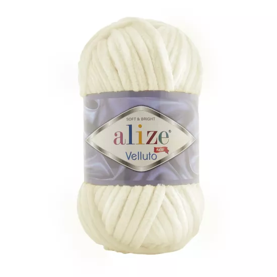 Alize Velluto Açık Krem 62 - Kadife Örgü Yünü Alize Velluto Açık Krem 62 - Kadife Örgü Yünü