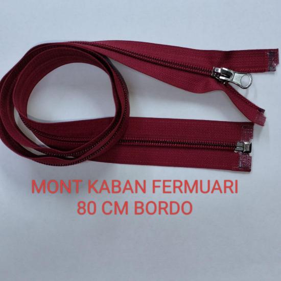 Bordo Mont Kaban Fermuarı 80 cm