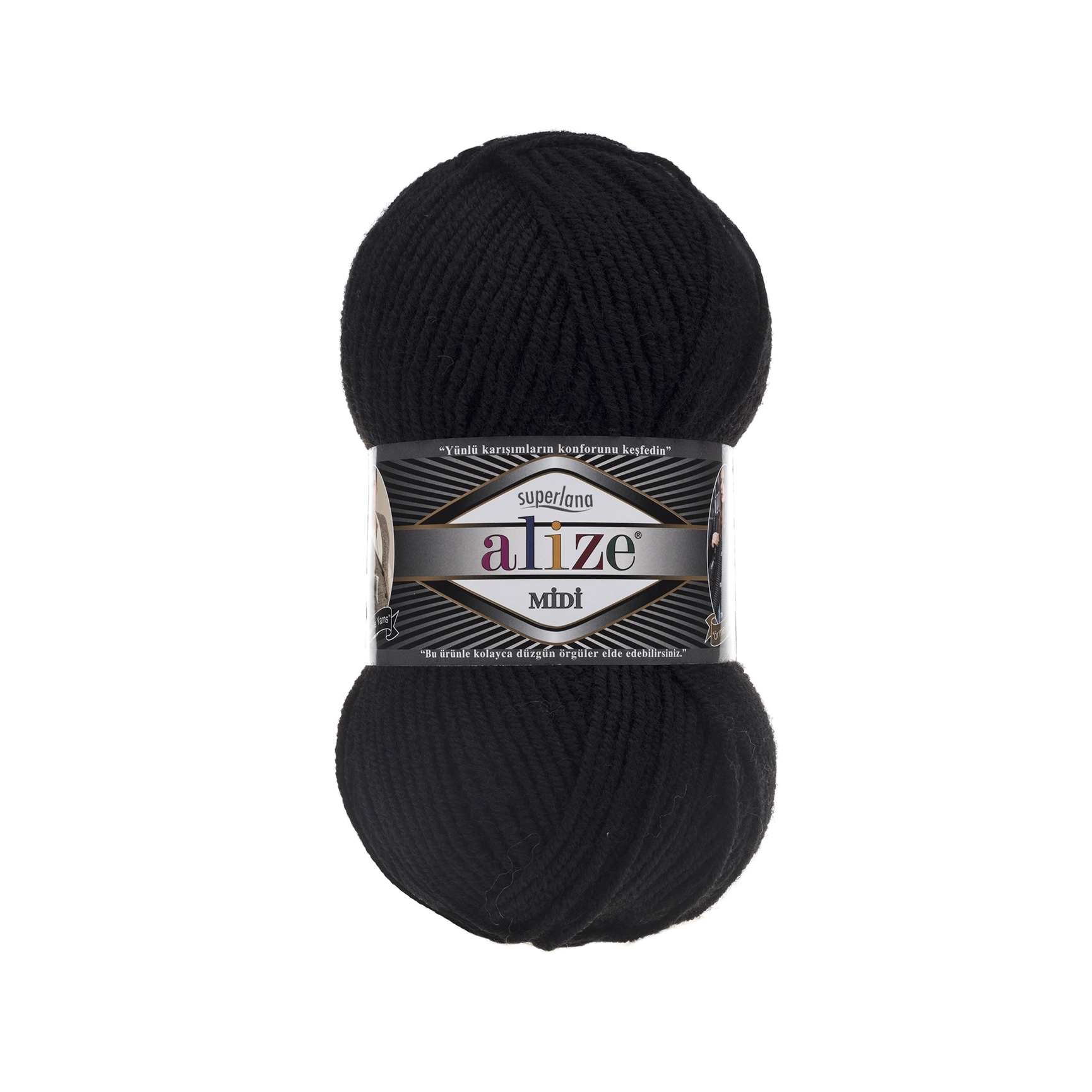 Alize%20Superlana%20Midi%2060%20Siyah%20El%20Örgü%20İpi